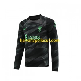 Jalkapallo Pelipaidat/Peliasut Liverpool Maalivahti Vieraspaita 2023-2024 Pitkähihainen